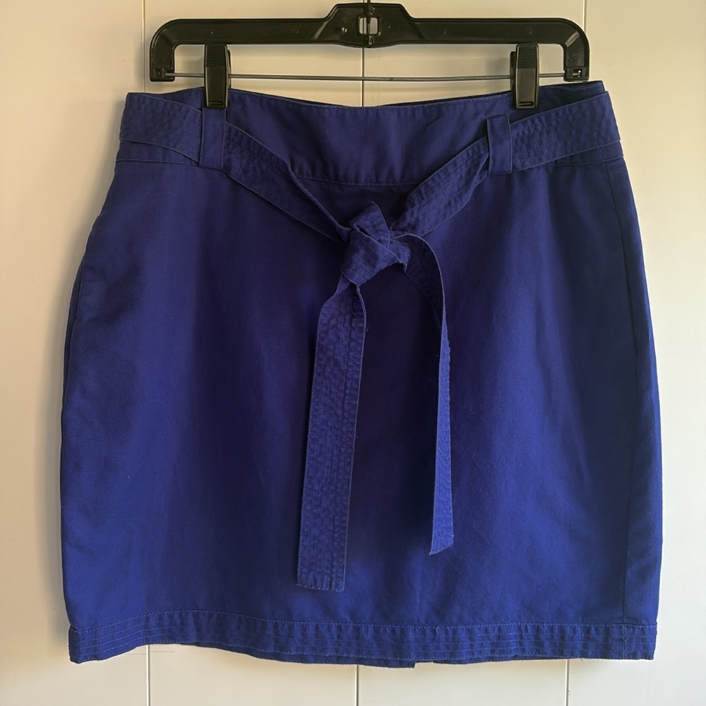 Banana Republic Mini Skirt Blue Linen size 10